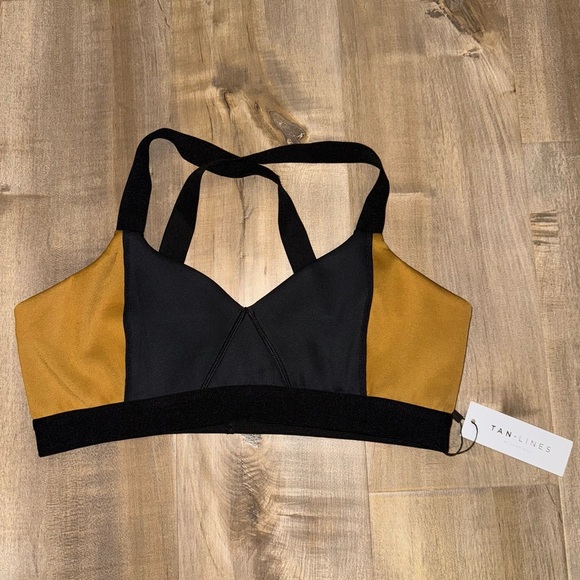 Tan + Lines Sivan Sunset Bra in Black/Bronze NWT Size XL - Picture 1 of 7